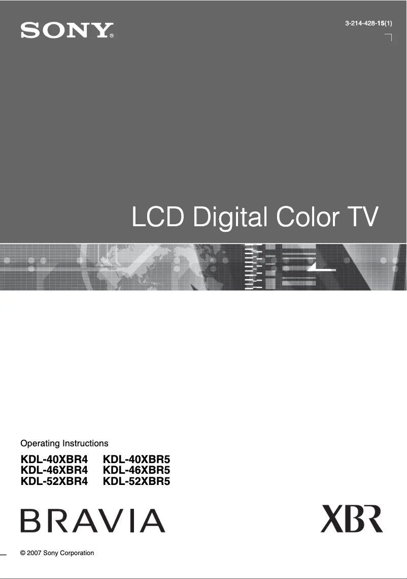 Imagen de la primera página del manual del dispositivo Bravia KDL-46XBR5