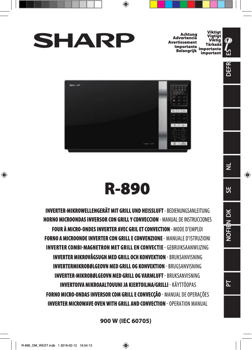 Imagen de la primera página del manual del dispositivo R-890