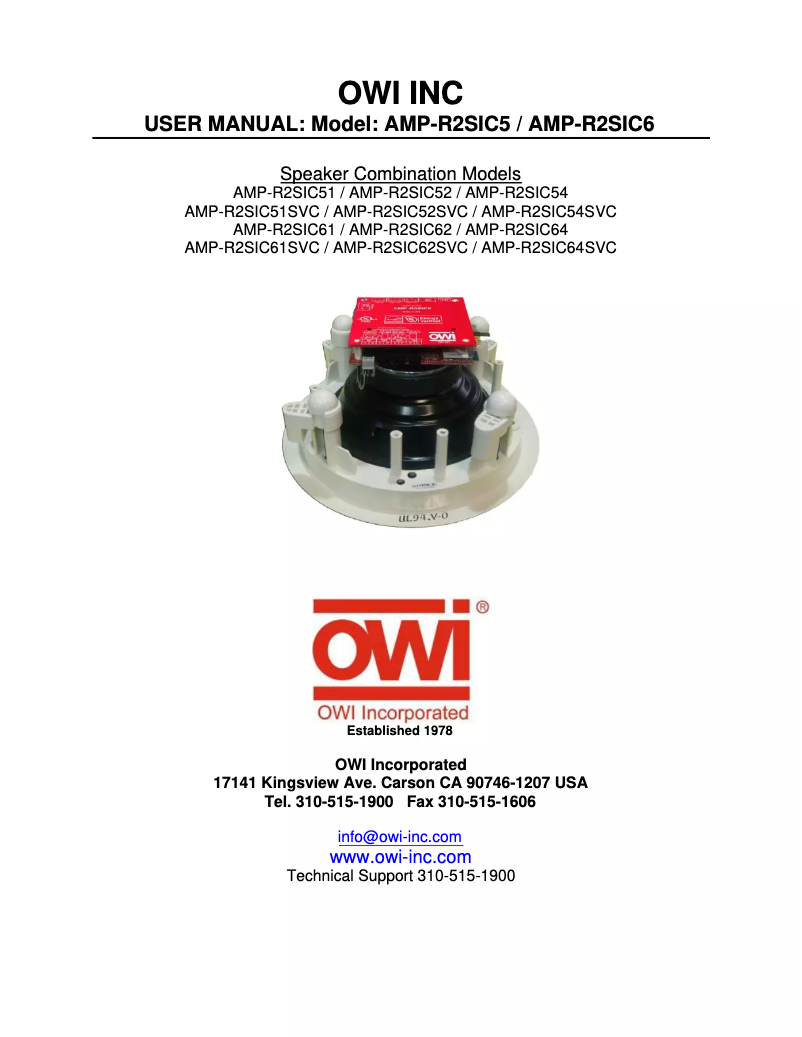 Página 1 del manual Manual de usuario OWI AMP-R2SIC51
