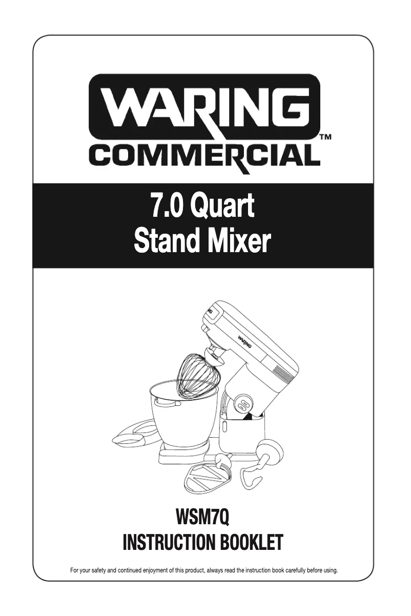 Página 1 del manual Manual de usuario Waring Commercial WSM7Q