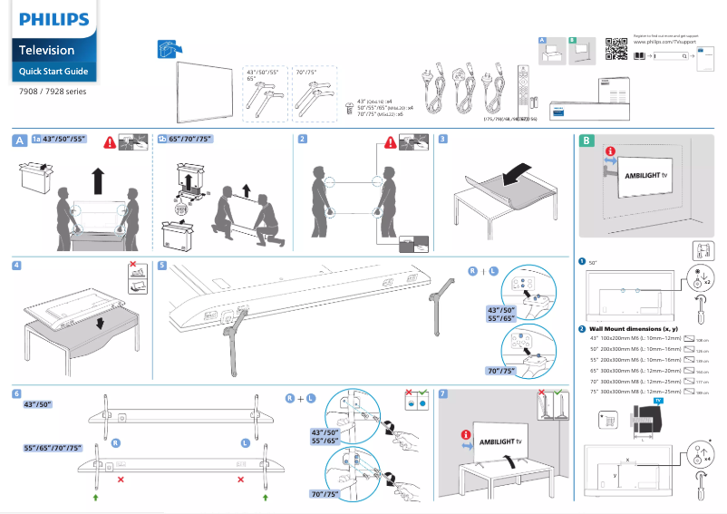 Página 1 del manual Guía de inicio rápido Philips 70PUT7908