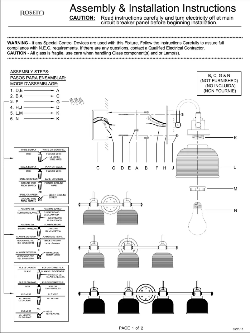 Imagen de la primera página del manual del dispositivo Sophia PBF6240ANTN