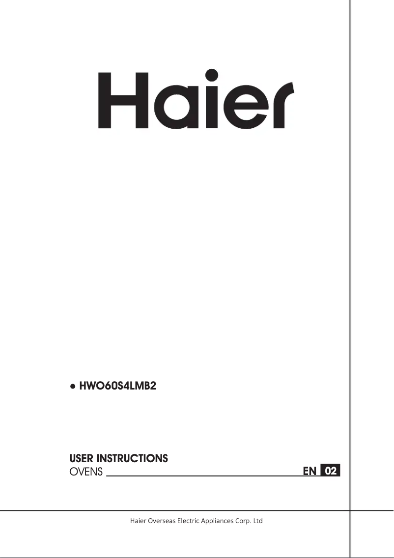 Página 1 del manual Guía de instalación Haier HWO60S4LMB2