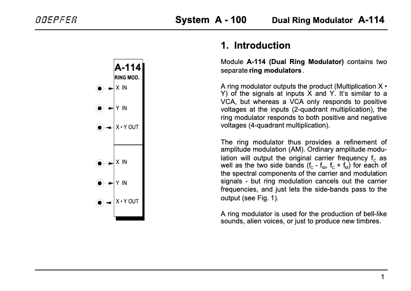 Imagen de la primera página del manual del dispositivo A-114v