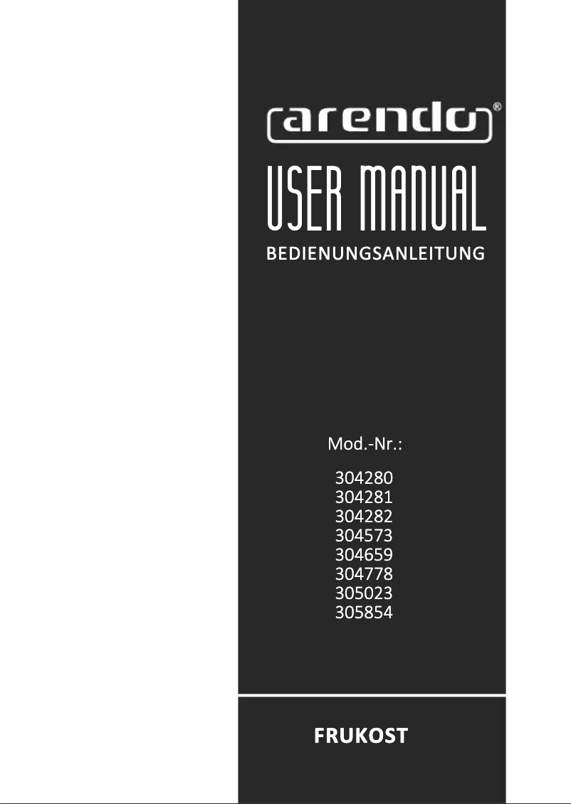 Imagen de la primera página del manual del dispositivo Frukost 304281