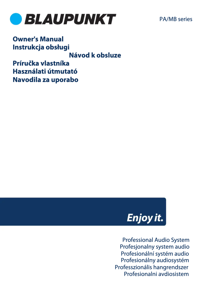 Página 1 del manual Manual de usuario Blaupunkt PA25
