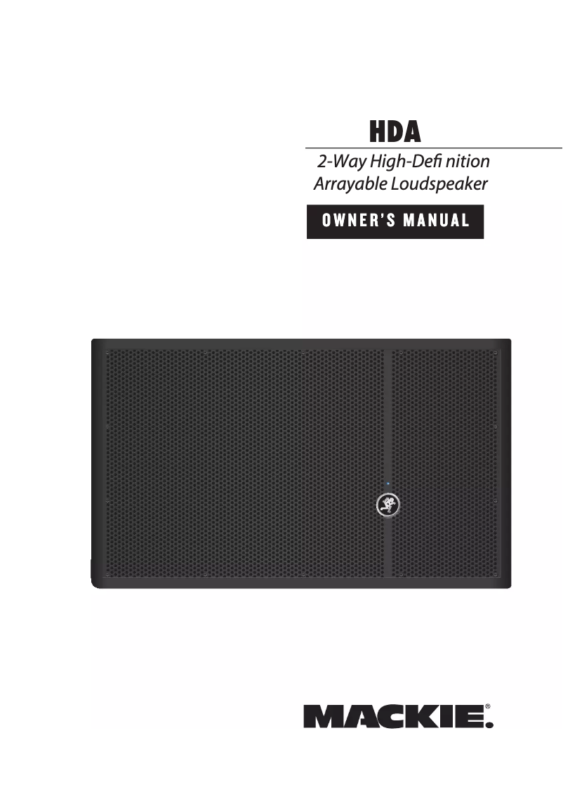 Imagen de la primera página del manual del dispositivo HDA