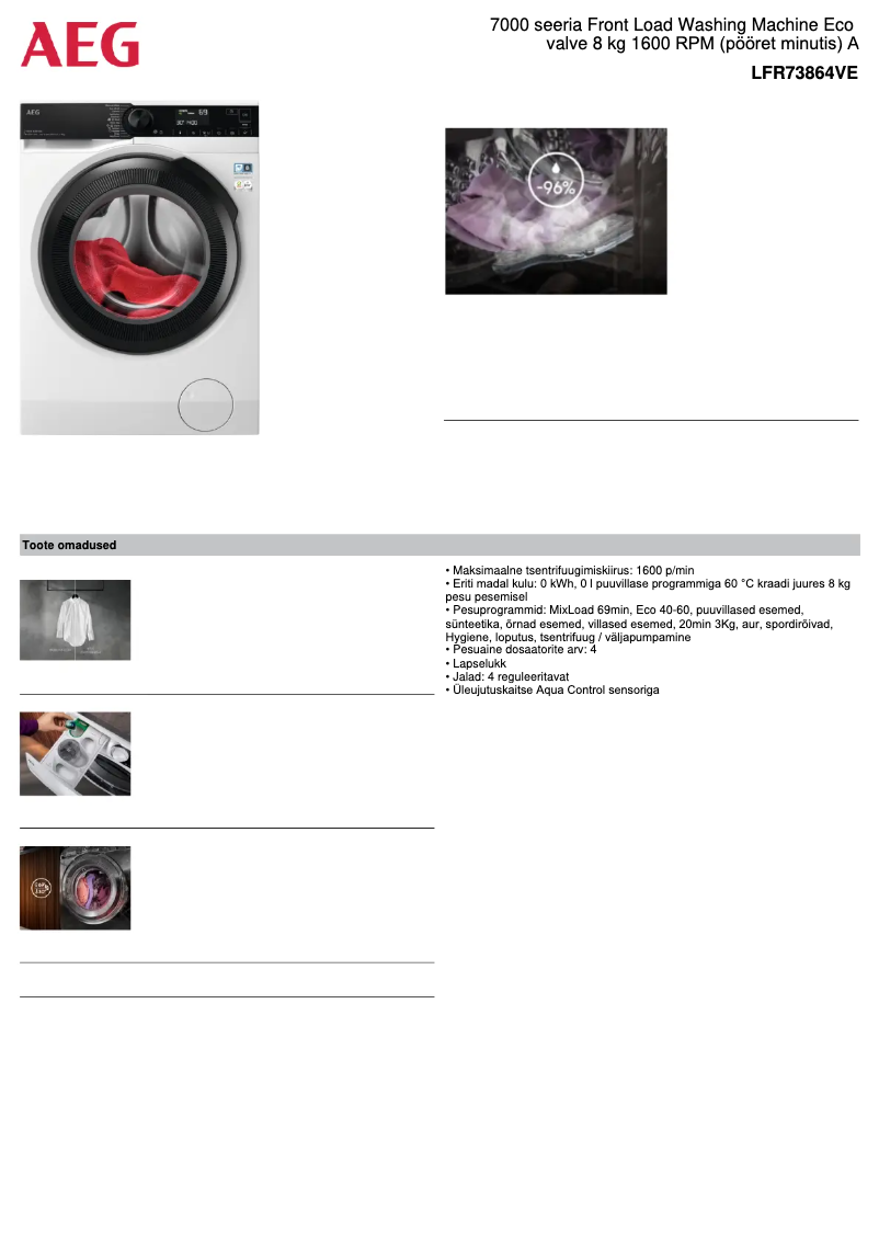 Imagen de la primera página del manual del dispositivo 7000 Series LFR73864VE