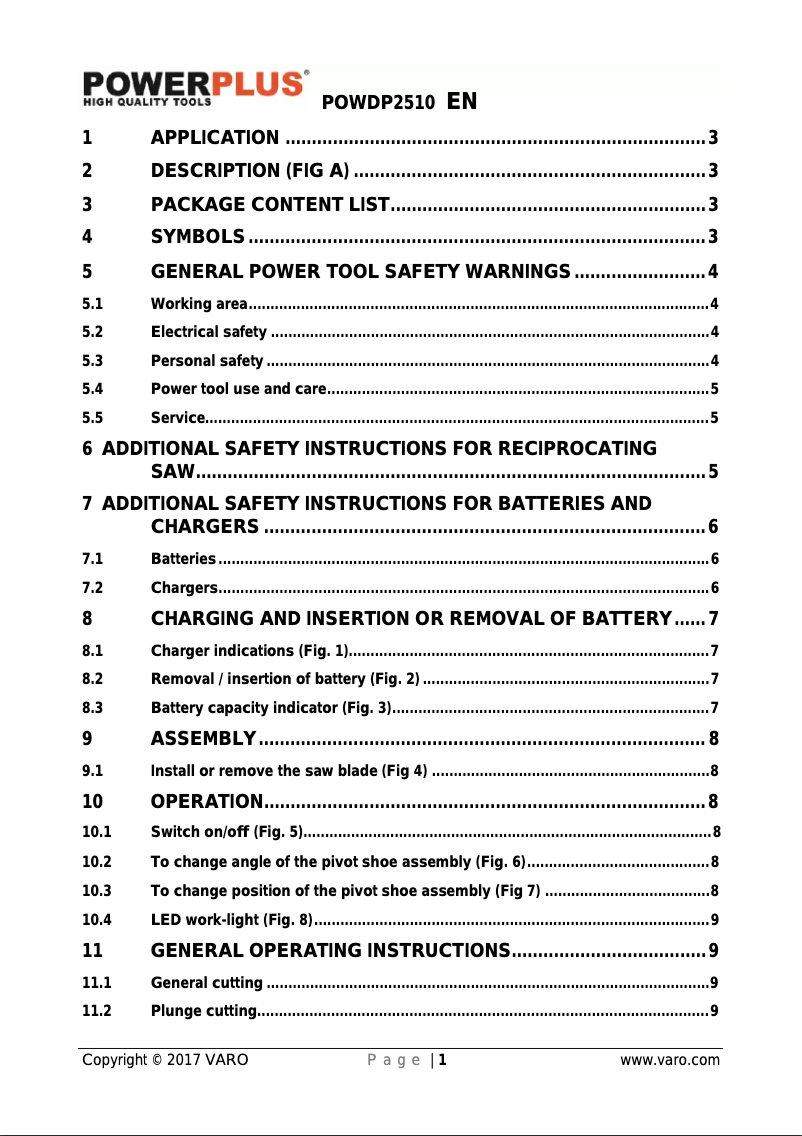 Imagen de la primera página del manual del dispositivo POWDP2510