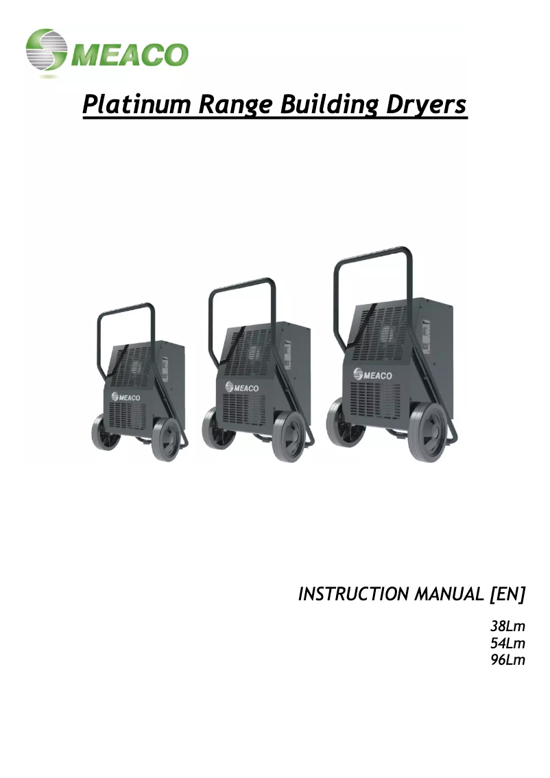Página 1 del manual Manual de usuario Meaco 54Lm