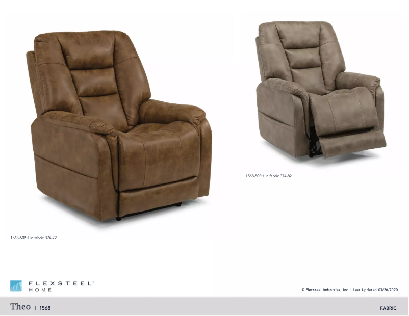 Página 1 del manual Manual de usuario Flexsteel Theo 1568-50PH