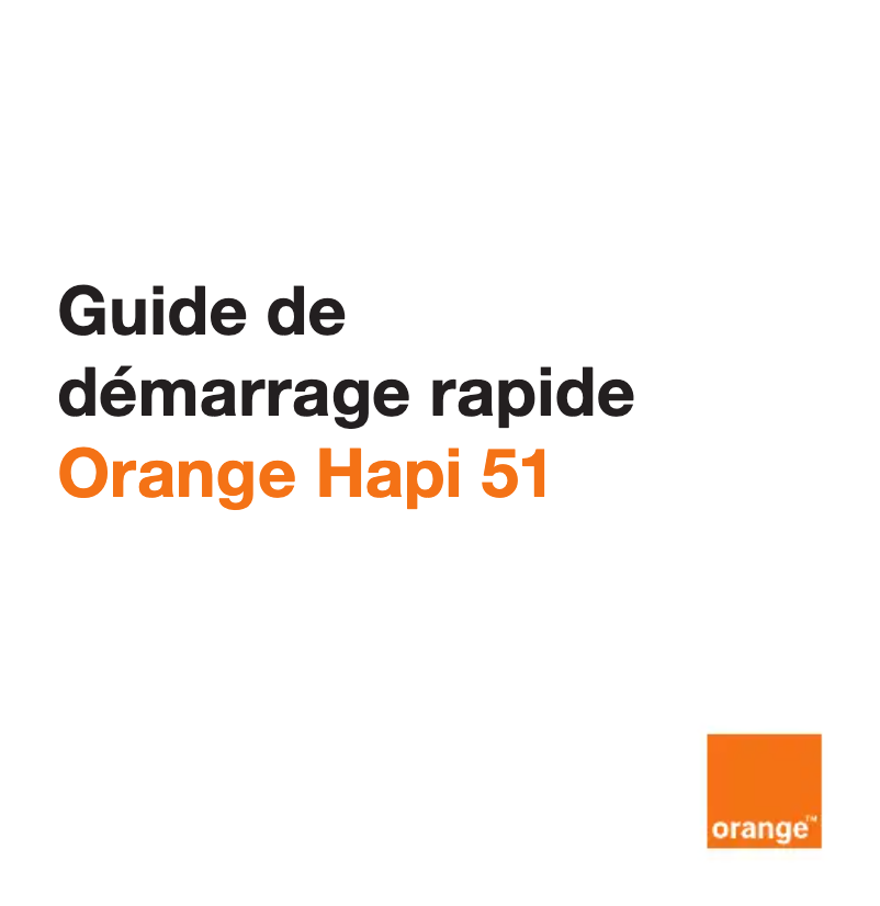 Página 1 del manual Manual de usuario Orange Hapi 51