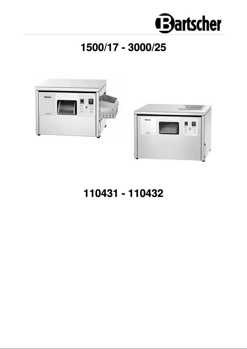 Página nº 1 - Manual de usuario Bartscher 110431