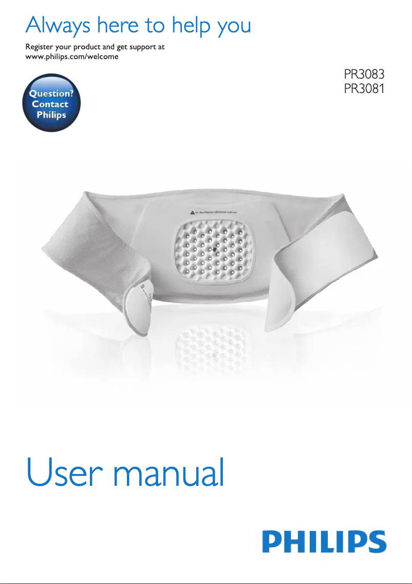 Página 1 del manual Manual de usuario Philips BlueTouch PR3081