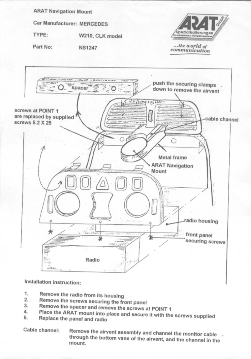Imagen de la primera página del manual del dispositivo NS1247