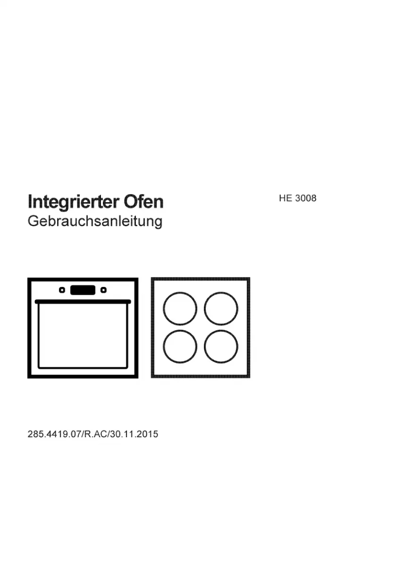 Página nº 1 - Manual de usuario Elektra Bregenz HE 3008 W