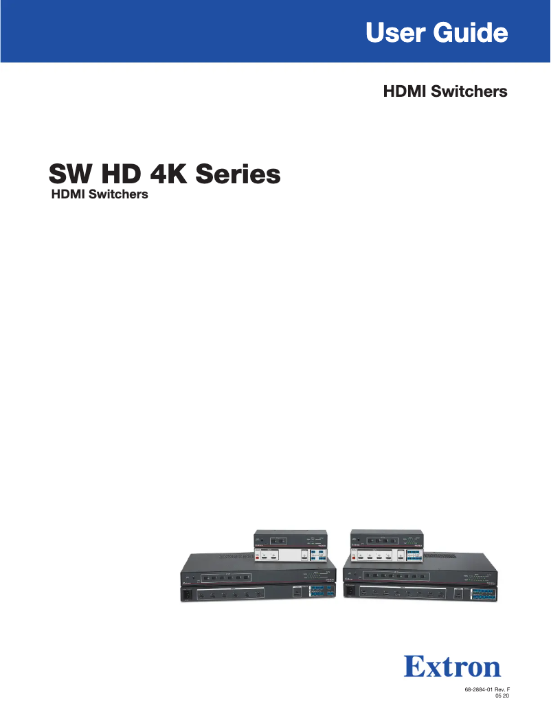 Imagen de la primera página del manual del dispositivo SW HD 4K Series