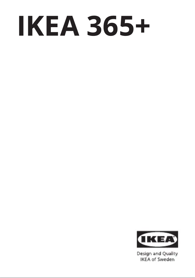 Página 1 del manual Manual de usuario Ikea 365+ 904.842.44
