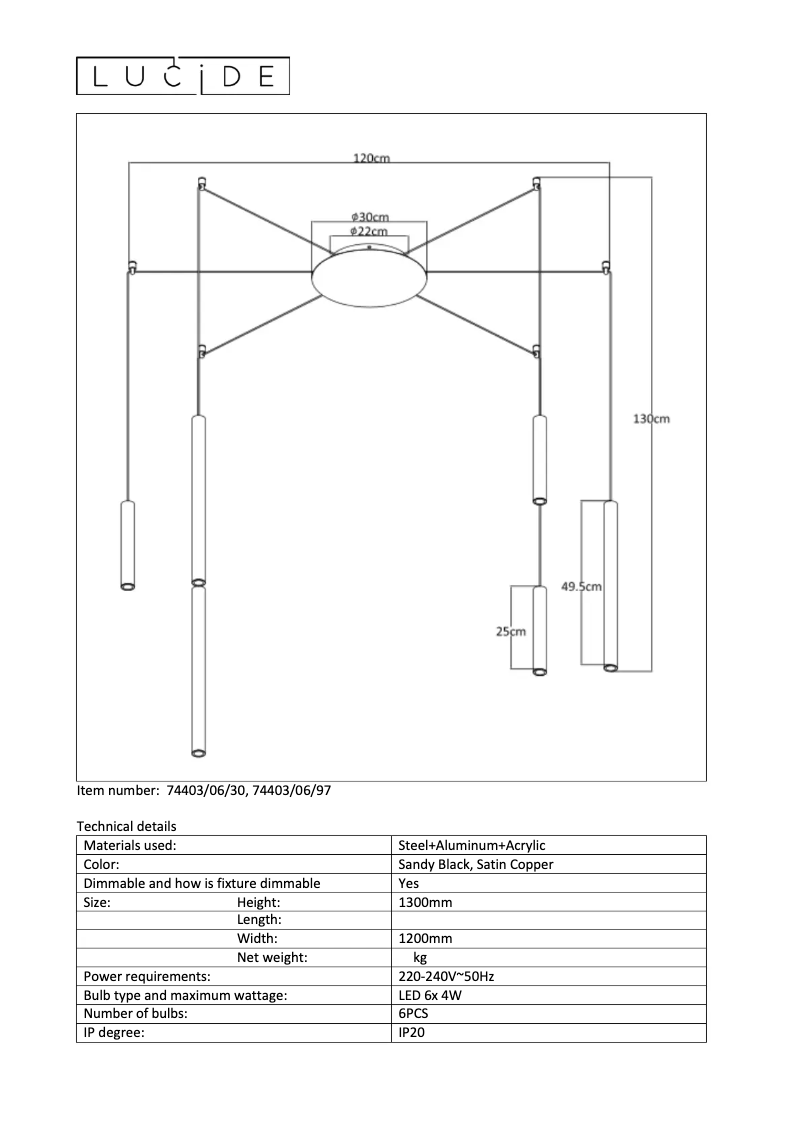 Página nº 1 - Manual de usuario Lucide Lorenz 74403/06/97