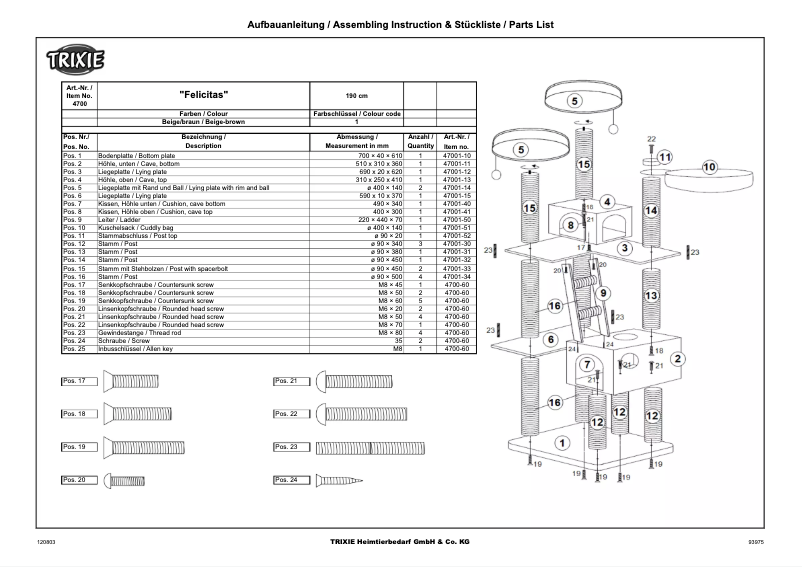 Imagen de la primera página del manual del dispositivo Felicitas