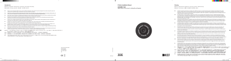 Página nº 1 - Manual de usuario KEF Ci250RRM-THX