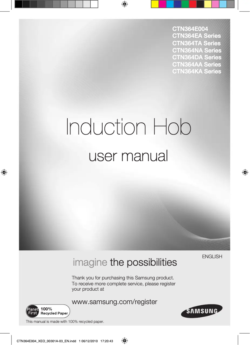 Página 1 del manual Manual de usuario Samsung CTN364E004