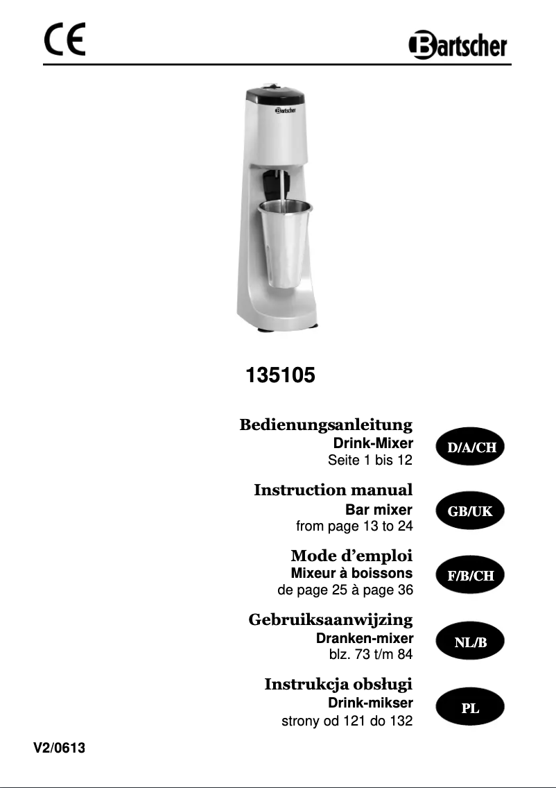 Imagen de la primera página del manual del dispositivo 135105