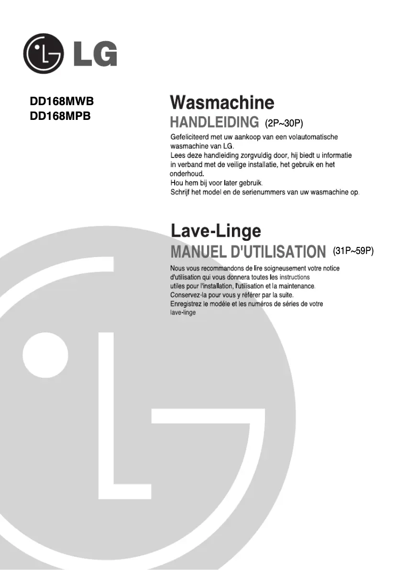 Página 1 del manual Manual de usuario LG DD168MWB