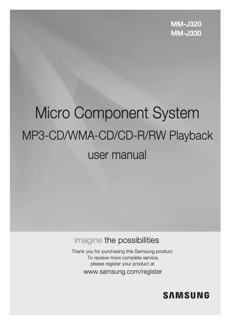 Imagen de la primera página del manual del dispositivo MM-J320