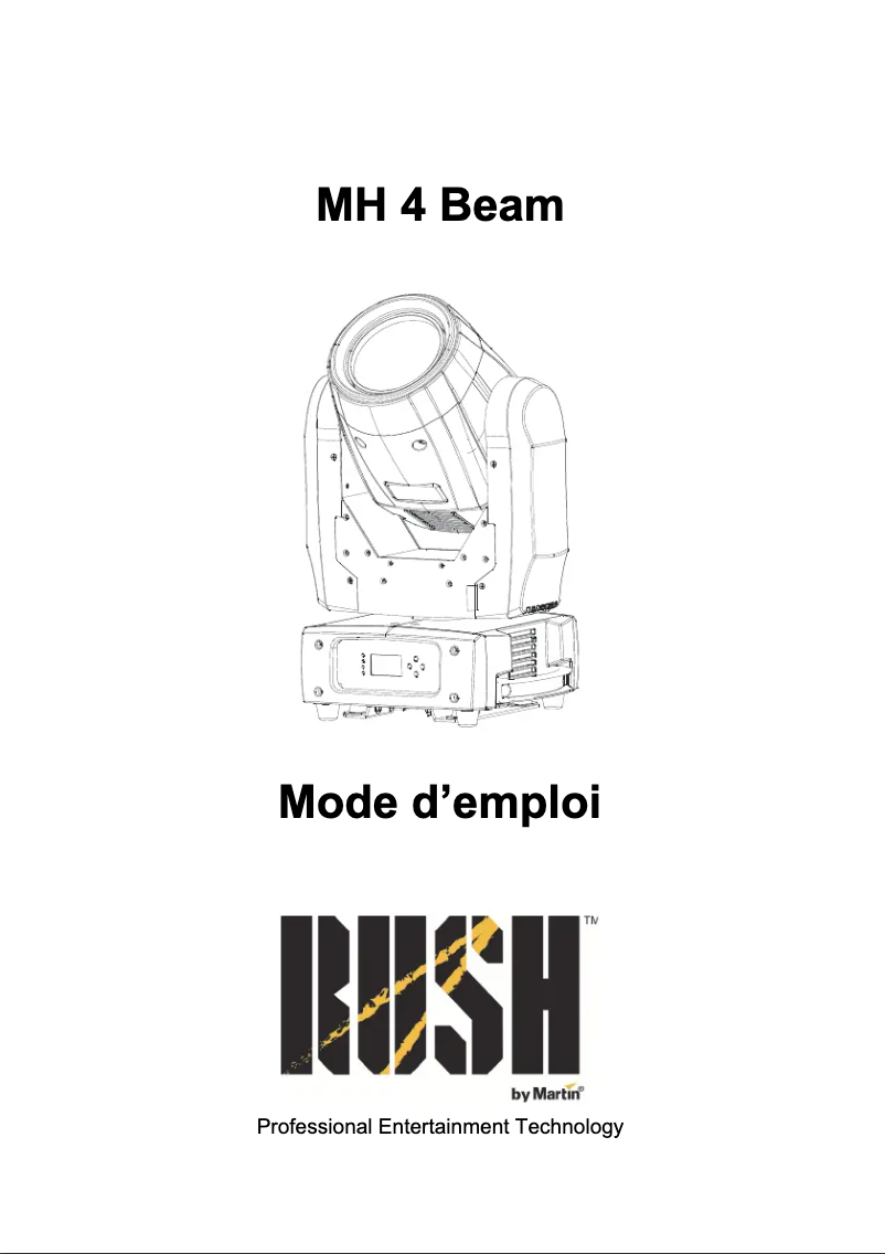 Página 1 del manual Manual de usuario Martin RUSH MH 4 Beam
