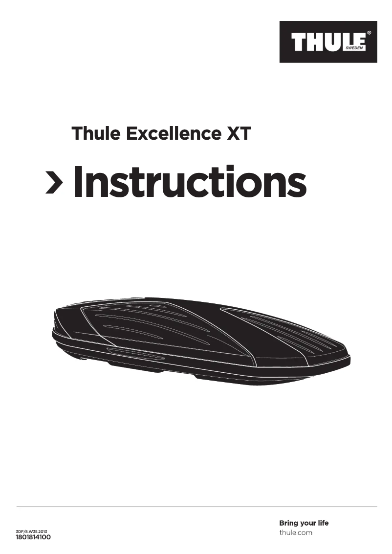 Página 1 del manual Manual de usuario Thule Excellence XT 6119B