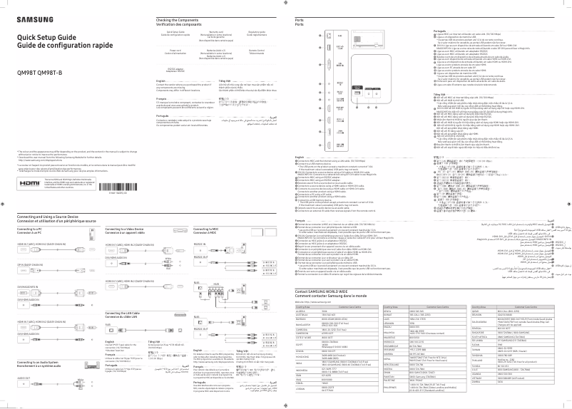 Imagen de la primera página del manual del dispositivo QM98T-B