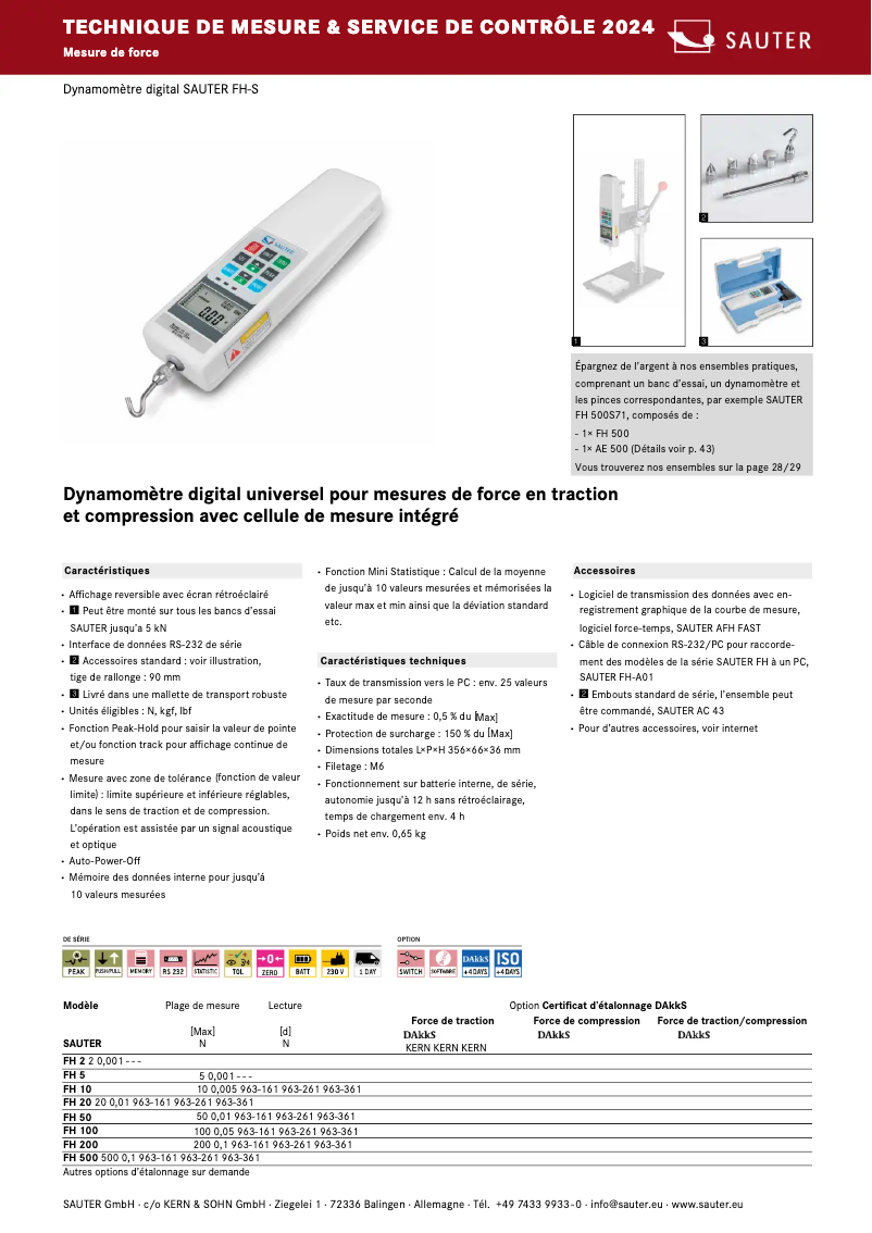 Página 1 del manual Folleto Kern FH 20UK