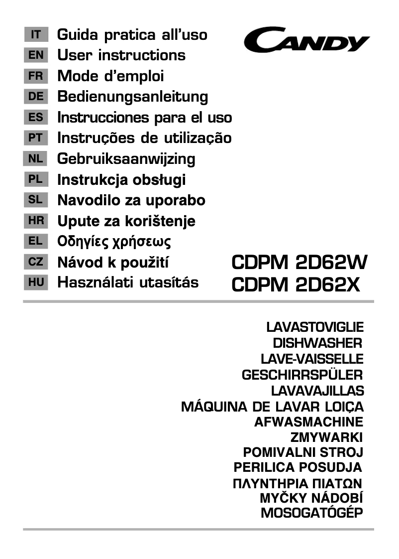 Imagen de la primera página del manual del dispositivo CDPM 2D62W