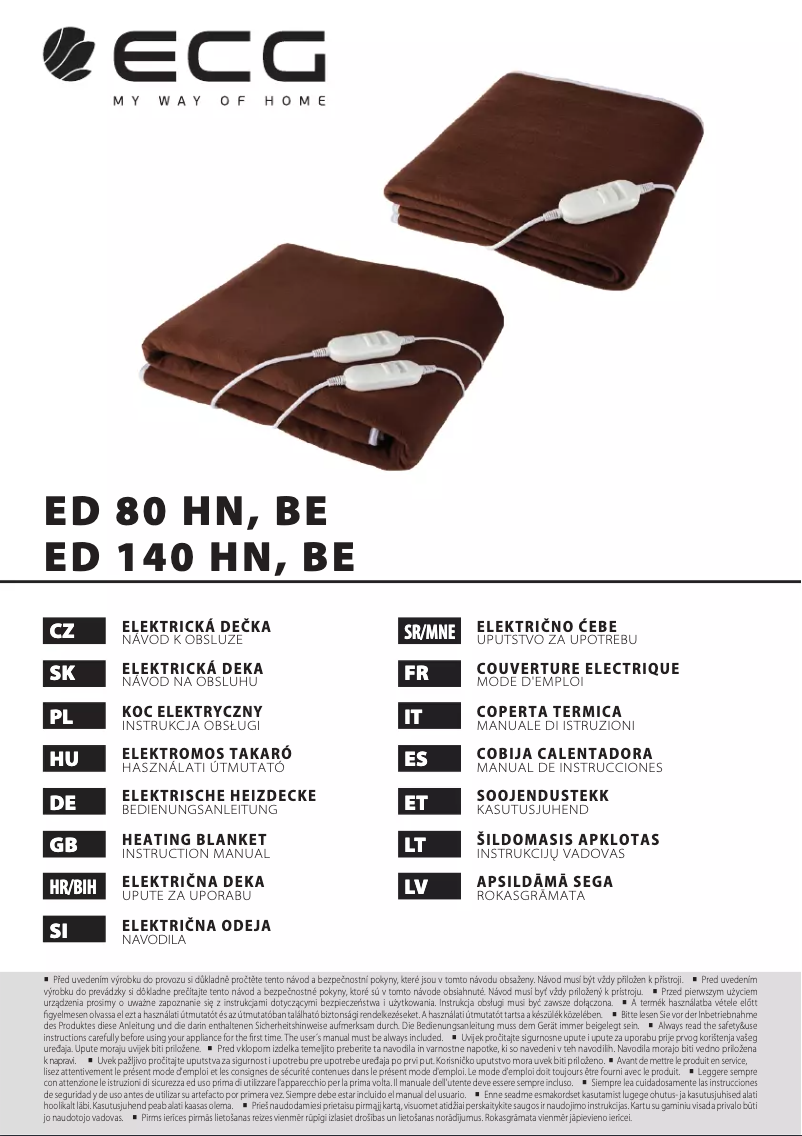 Página 1 del manual Manual de usuario ECG ED 140 BE