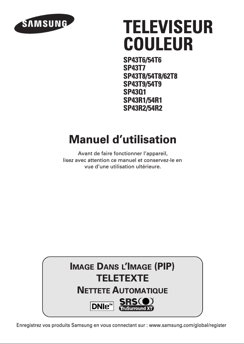 Página 1 del manual Manual de usuario Samsung SP-43R2HE