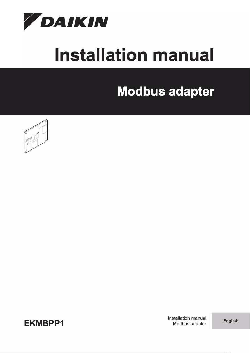 Página 1 del manual Manual de usuario Daikin EKMBPP1