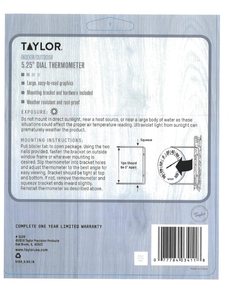 Imagen de la primera página del manual del dispositivo 5159