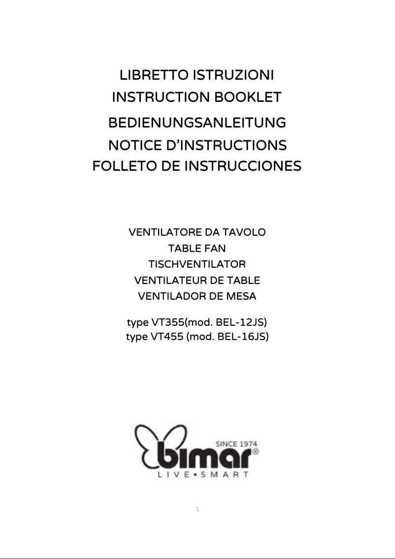 Página 1 del manual Manual de usuario Bimar VT355