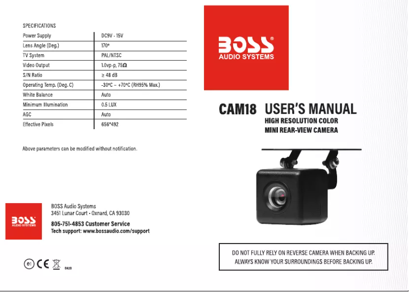 Imagen de la primera página del manual del dispositivo CAM18
