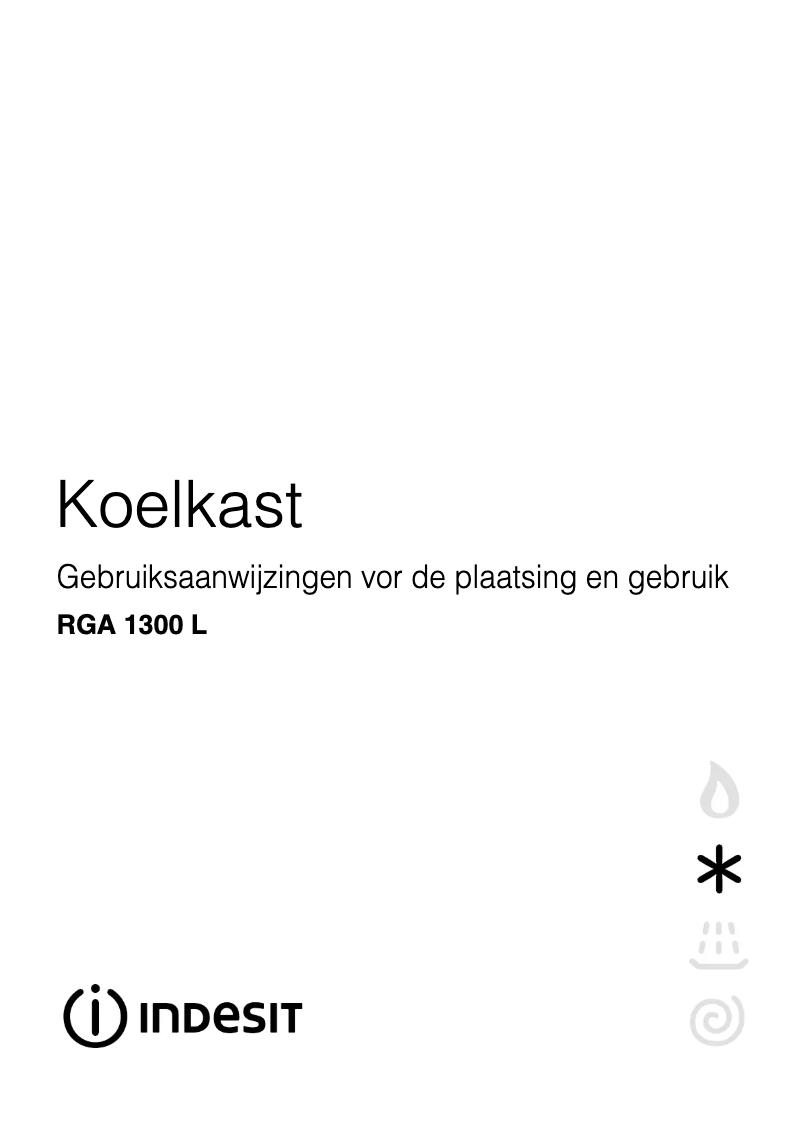 Página 1 del manual Manual de usuario Indesit RGA 1300 L