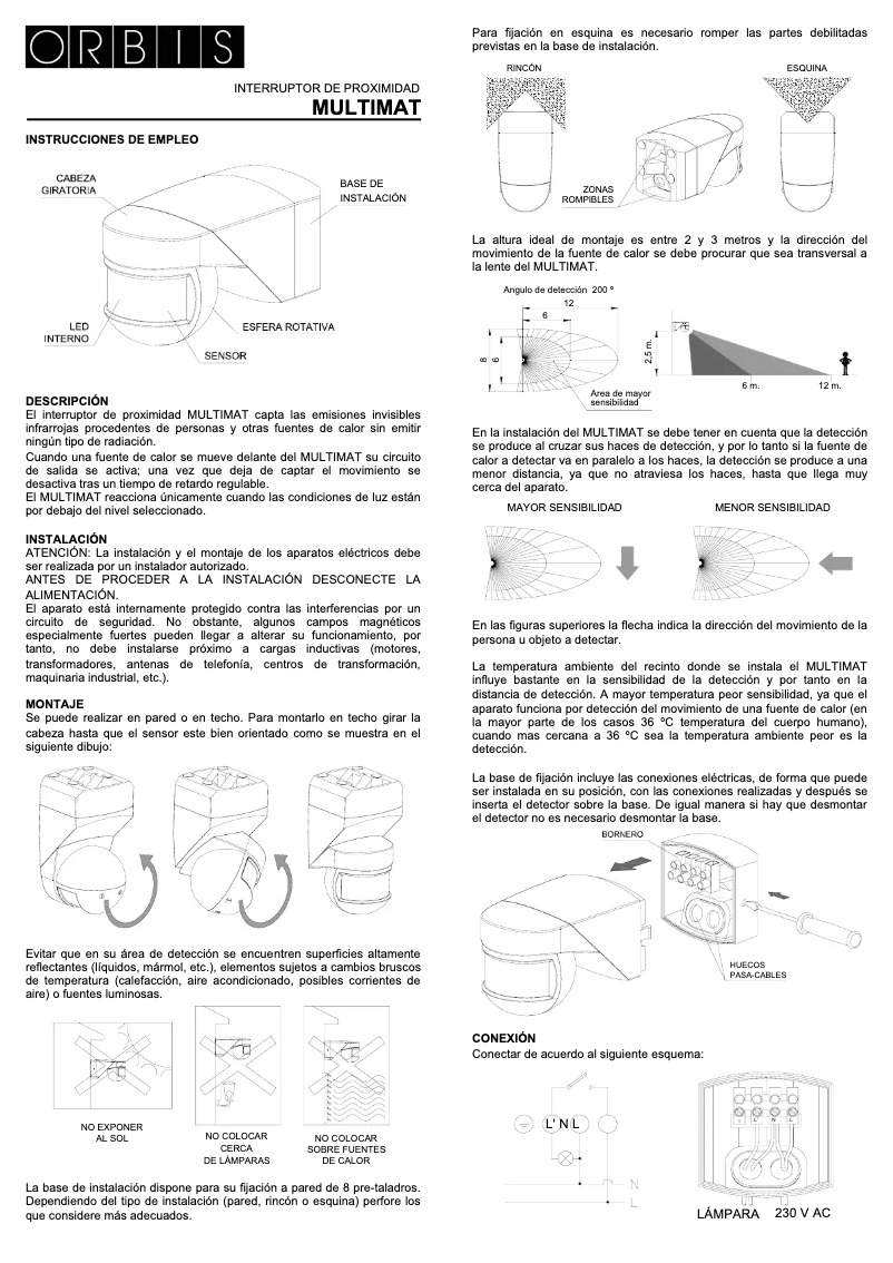 Imagen de la primera página del manual del dispositivo Multimat