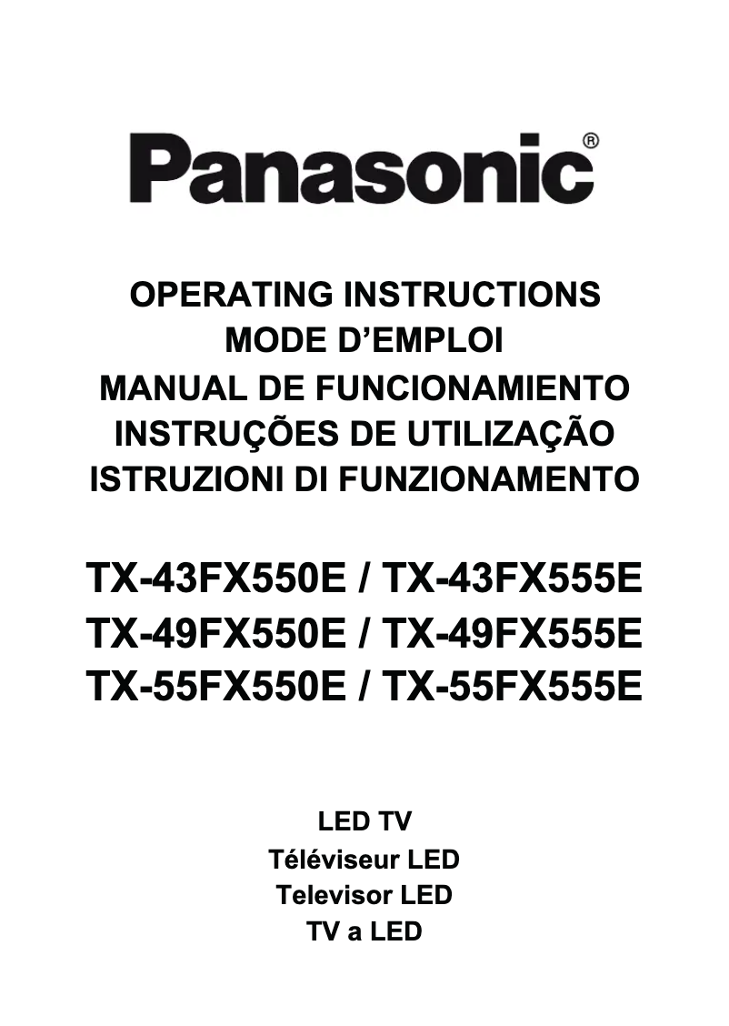 Página 1 del manual Manual de usuario Panasonic TX-49FX555E