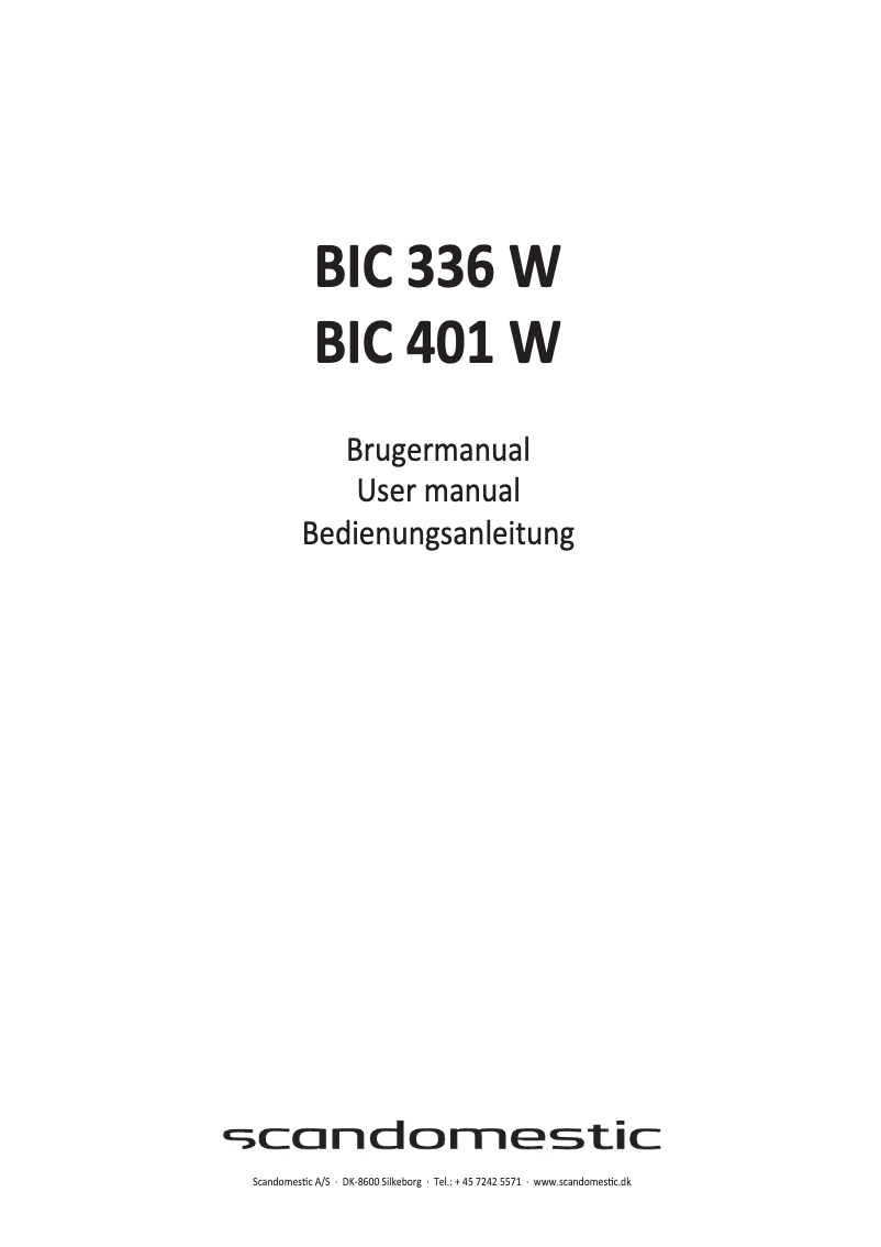 Imagen de la primera página del manual del dispositivo BIC 401 W