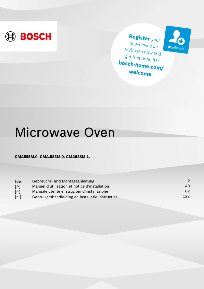 Imagen de la primera página del manual del dispositivo CMA583MS0