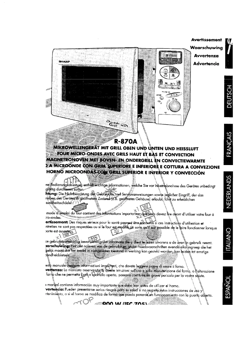 Imagen de la primera página del manual del dispositivo R-807A