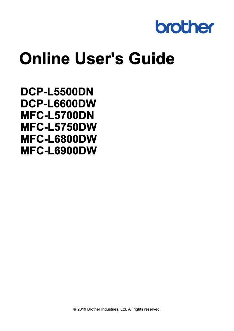 Imagen de la primera página del manual del dispositivo MFC-L6800DWT