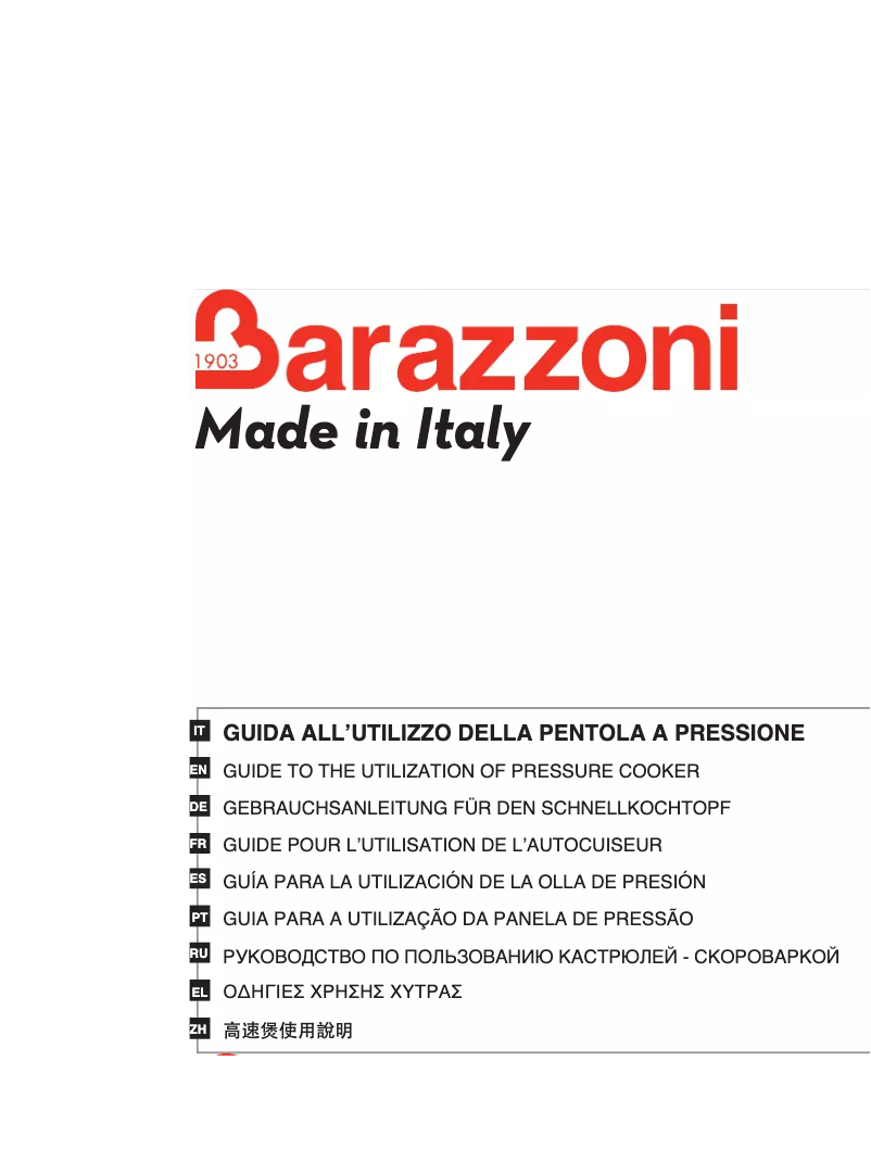 Página nº 1 - Manual de usuario Barazzoni Amelia PA 046