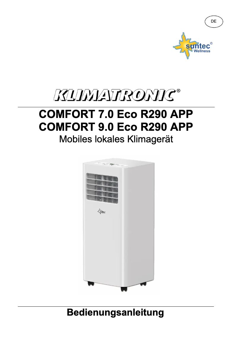 Página 1 del manual Manual de usuario Suntec Comfort 9.0 Eco R290 App