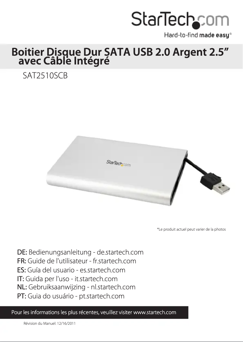 Imagen de la primera página del manual del dispositivo SAT2510SCB